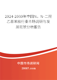 2024-2030年中国N，N-二羟乙基苯胺行业市场调研与发展前景分析报告